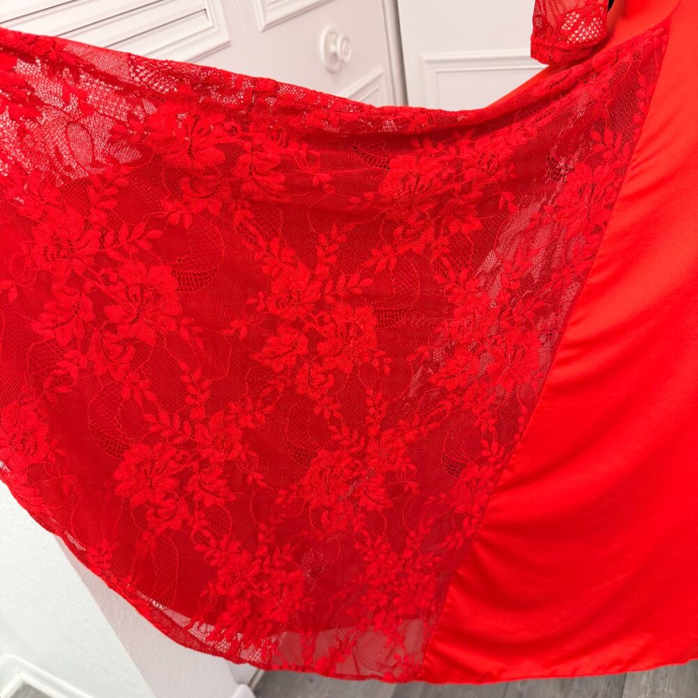 Valentine Red Dance America? (No Tags) Sz M-L Smooth Ballroom Dress - Picture 7 of 10